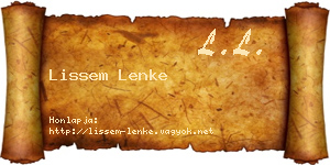 Lissem Lenke névjegykártya